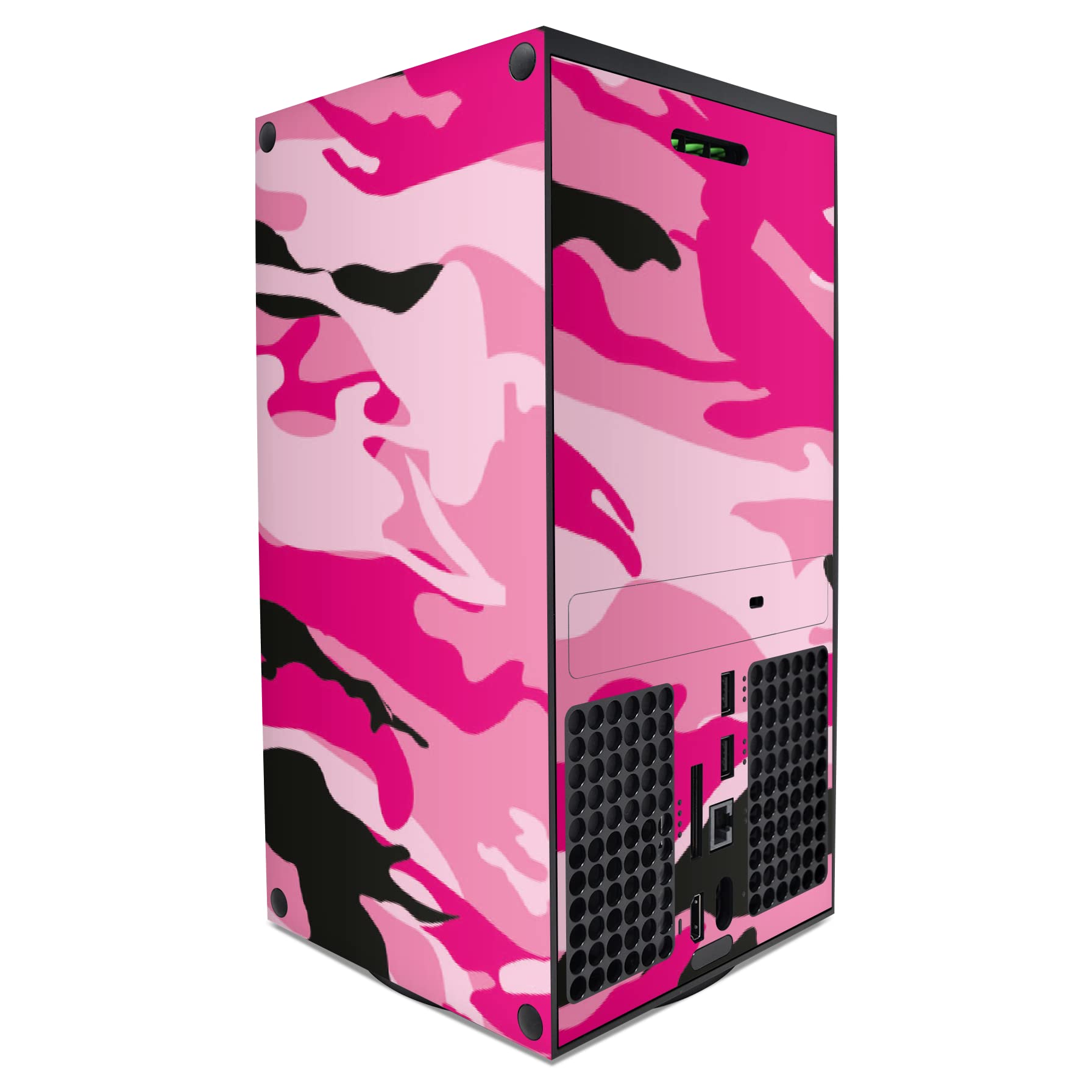 GNG Pink Camo Skins Compatible with Xbox Series X Console Decal Vinal Sticker + 2 Controller Set