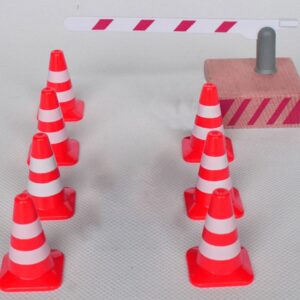 50Pcs Mini Traffic Cones Road Construction Cones Kids Plastic Traffic Signs Toy Sand Table Ornaments Children Educational Learning Toy