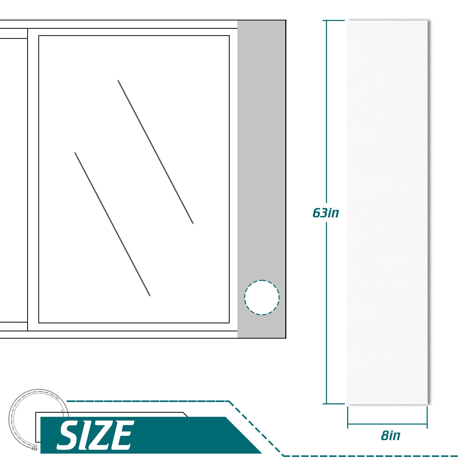 Daisypower Portable Air Conditioner Window Vent kit Suround Insulation Panel,Portable AC Window Seal Plate Insulated Foam Panel for 5.9& 5 Inch Exhaust Hose,Drafts Stop,up to 60 inch