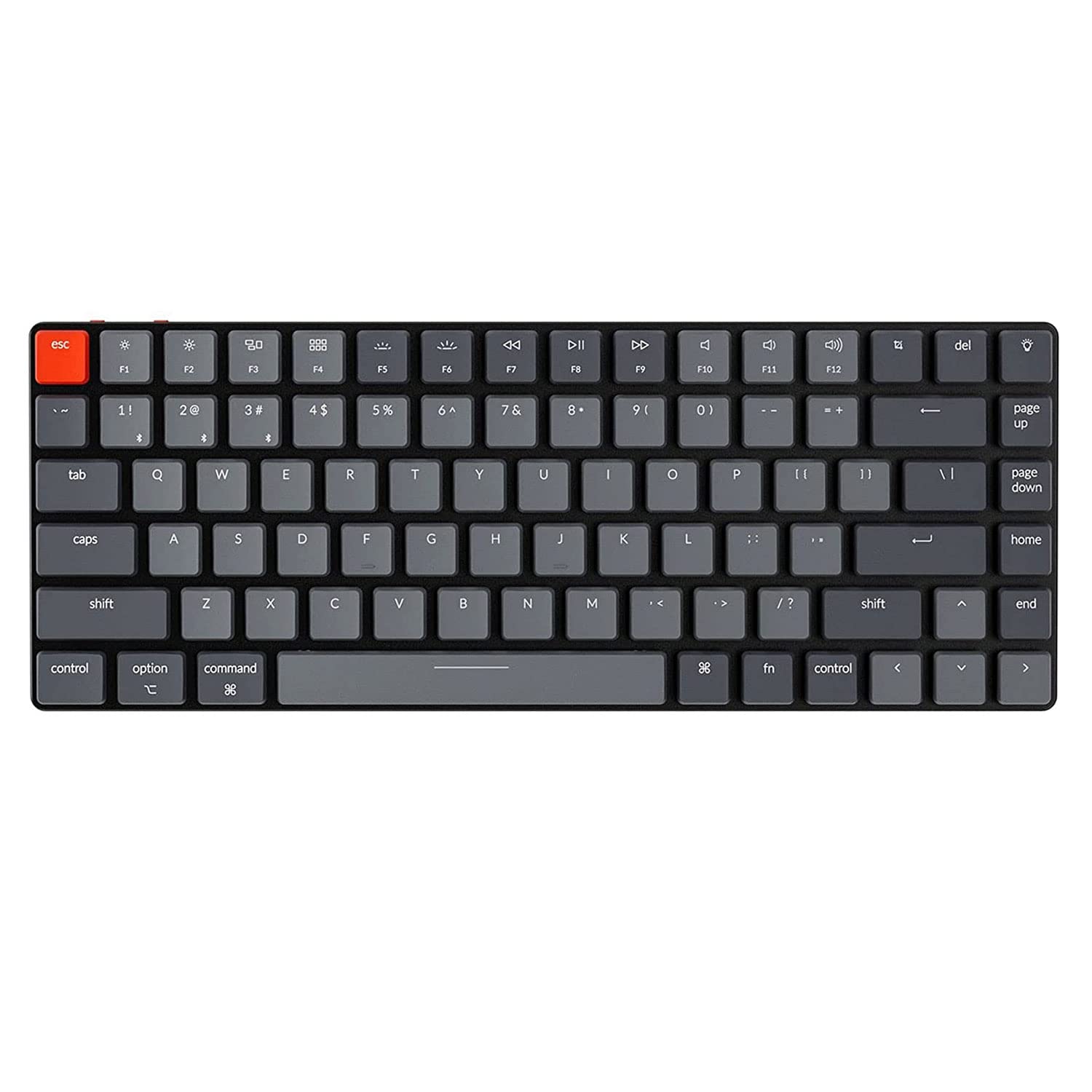 Keychron K3 Version 2, 75% Layout 84 Keys Ultra-Slim Wireless Bluetooth/USB Wired Mechanical Keyboard with White Backlit, Hot-Swappable Low-Profile Keychron Optical Brown Switch for Mac Windows