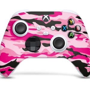 GNG Pink Camo Skins Compatible with Xbox Series X Console Decal Vinal Sticker + 2 Controller Set