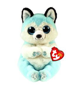 ty thunder -blue and white husky dog -6"