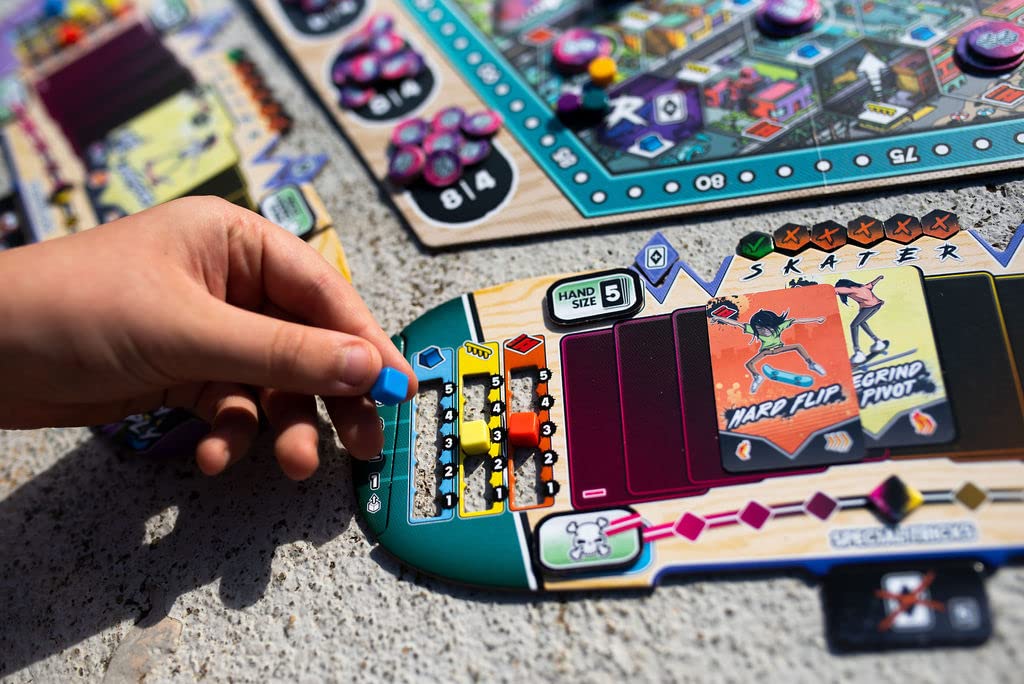 Skate Summer Board Game - Master the Half-Pipes of Pelican Park in This Thrilling Strategy Game! Family Game for Kids and Adults, Ages 14+, 2-5 Players, 60-90 Min Playtime, Made by Pandasaurus Games