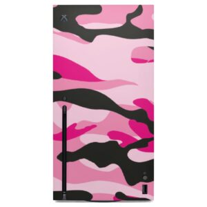 GNG Pink Camo Skins Compatible with Xbox Series X Console Decal Vinal Sticker + 2 Controller Set