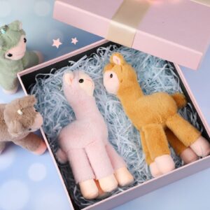 6 Pcs Mini Llama Stuffed Animals 7.87 Inches Alpaca Animal Stuffed Dolls Keychain Cute Tiny Llama Plush Stuffed Toys for Boys and Girls, Birthday Wedding Party Gift Bag Fillers Adorable Home Decor