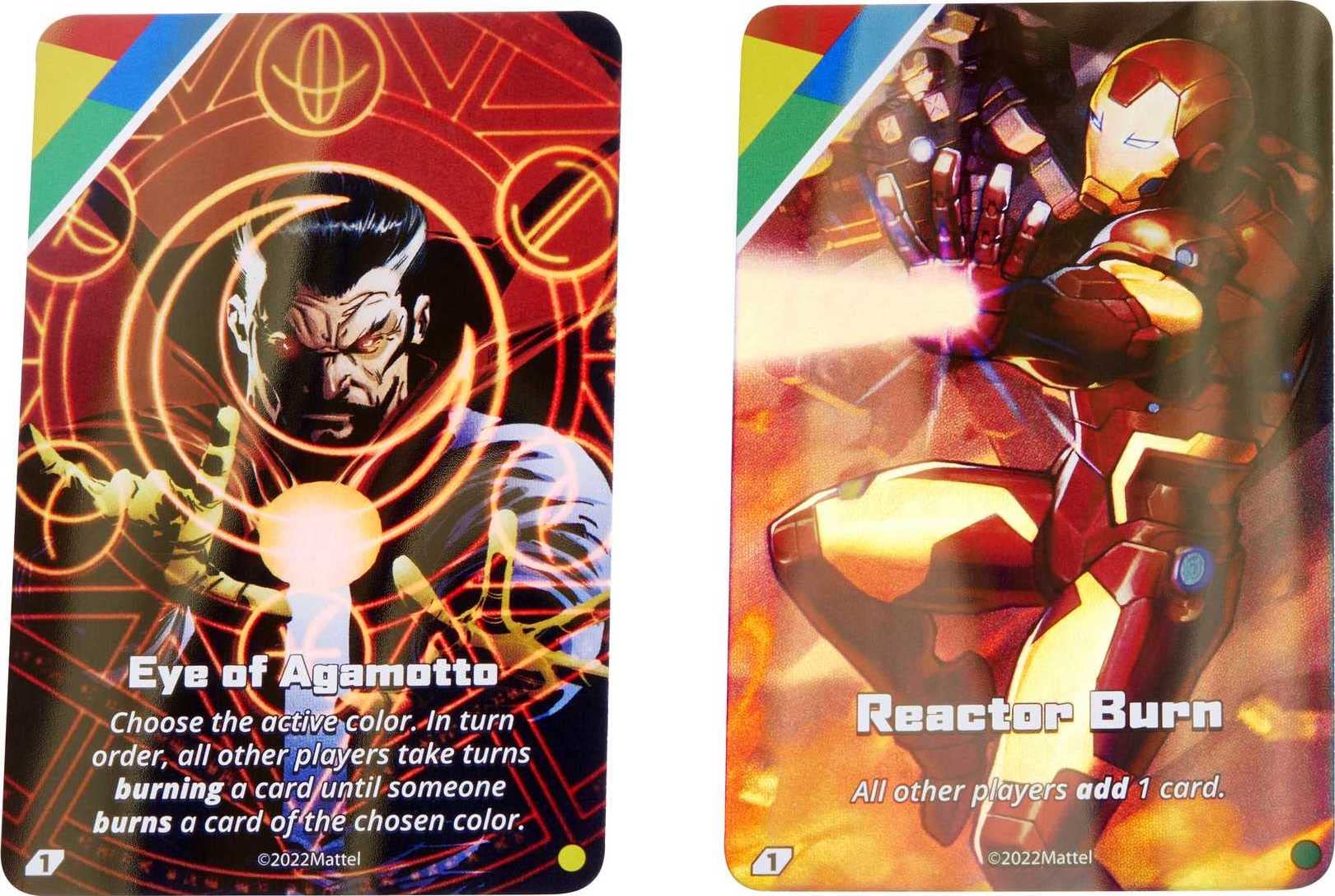 Mattel Games ​UNO Ultimate Marvel Add-On 3-Pack Set with Collectible Character Deck & 2 Foil Cards, Includes Spider-Man, Dr. Strange and Scarlet Witch