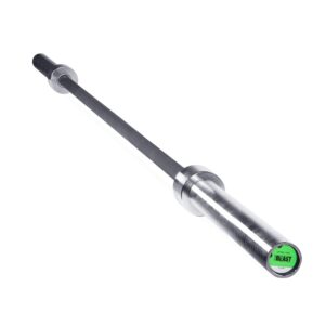 Cap Barbell THE BEAST Olympic Bar | For Weightlifting and Power Lifting, THE BEAST - Black/Chrome, No Center Knurl, 7' Olympic, (OBIS-86B) New Version