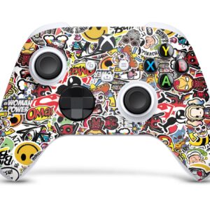 GNG Sticker Bomb Skins Compatible with Xbox Series X Console Decal Vinal Sticker + 2 Controller Set