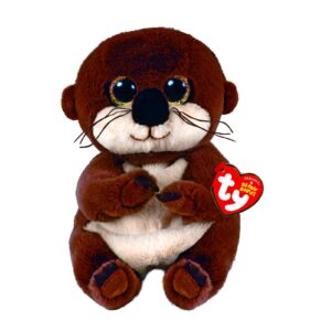 ty beanie bellie mitch a brown otter - 6"