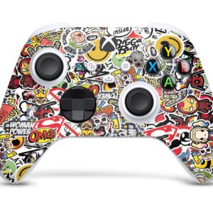 GNG Sticker Bomb Skins Compatible with Xbox Series X Console Decal Vinal Sticker + 2 Controller Set