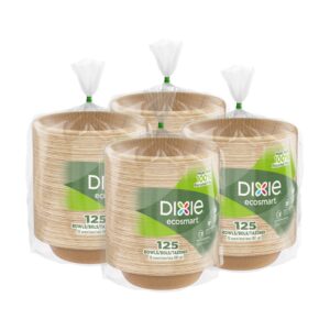 dixie ecosmart‚ 20oz 100% recycled fiber paper bowls by gp pro (georgia-pacific), rfb20ws, 500 count (125 bowls per pack, 4 packs per case)