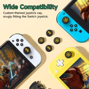 JINGDU Switch Thumb Grip Caps for Zelda Tears of The Kingdom Joy Con, Silicone Joystick Cap Covers Accessories Compatible with Nintendo Switch/OLED/Lite, 4PCS Zelda