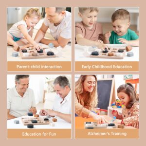 Mamimami Home Toddlers Shape Puzzle Montessori Learning Shape Toy Board for Kids Preschool Boys & Girls Educational Learning Silicone Shape Toys