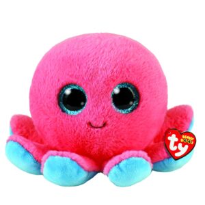 ty beanie boo sheldon - coral colored octopus - 6"