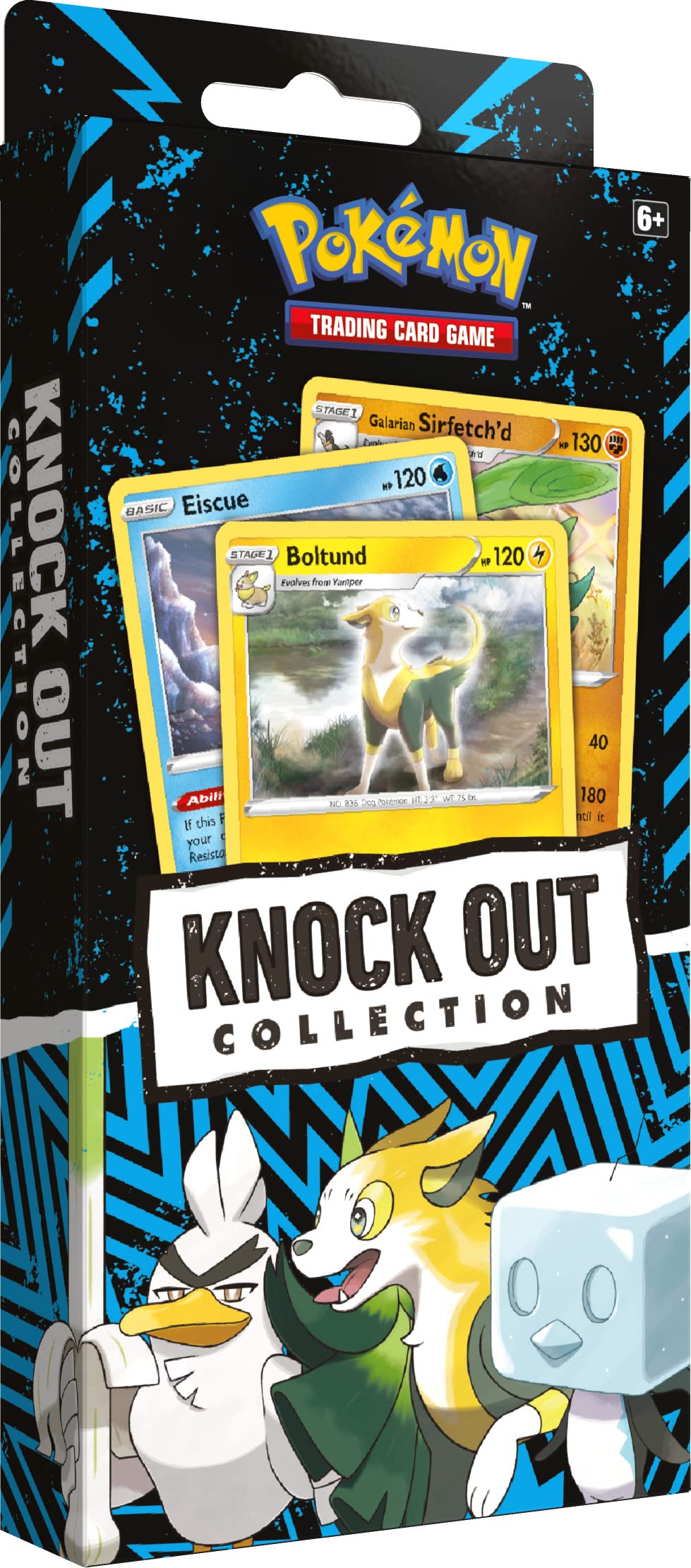 Pokémon TCG: Knockout Collection (Boltund, Eiscue & Galarian Sirfetch'd and 2 Booster Packs)