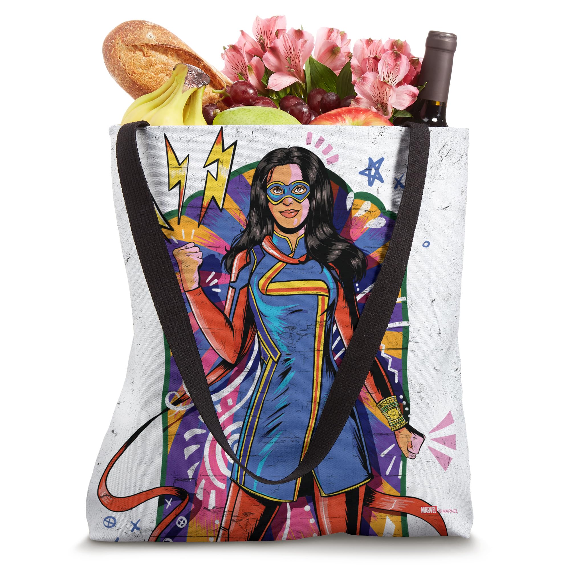 Marvel Ms. Marvel Kamala Khan Mural Art Tote Bag