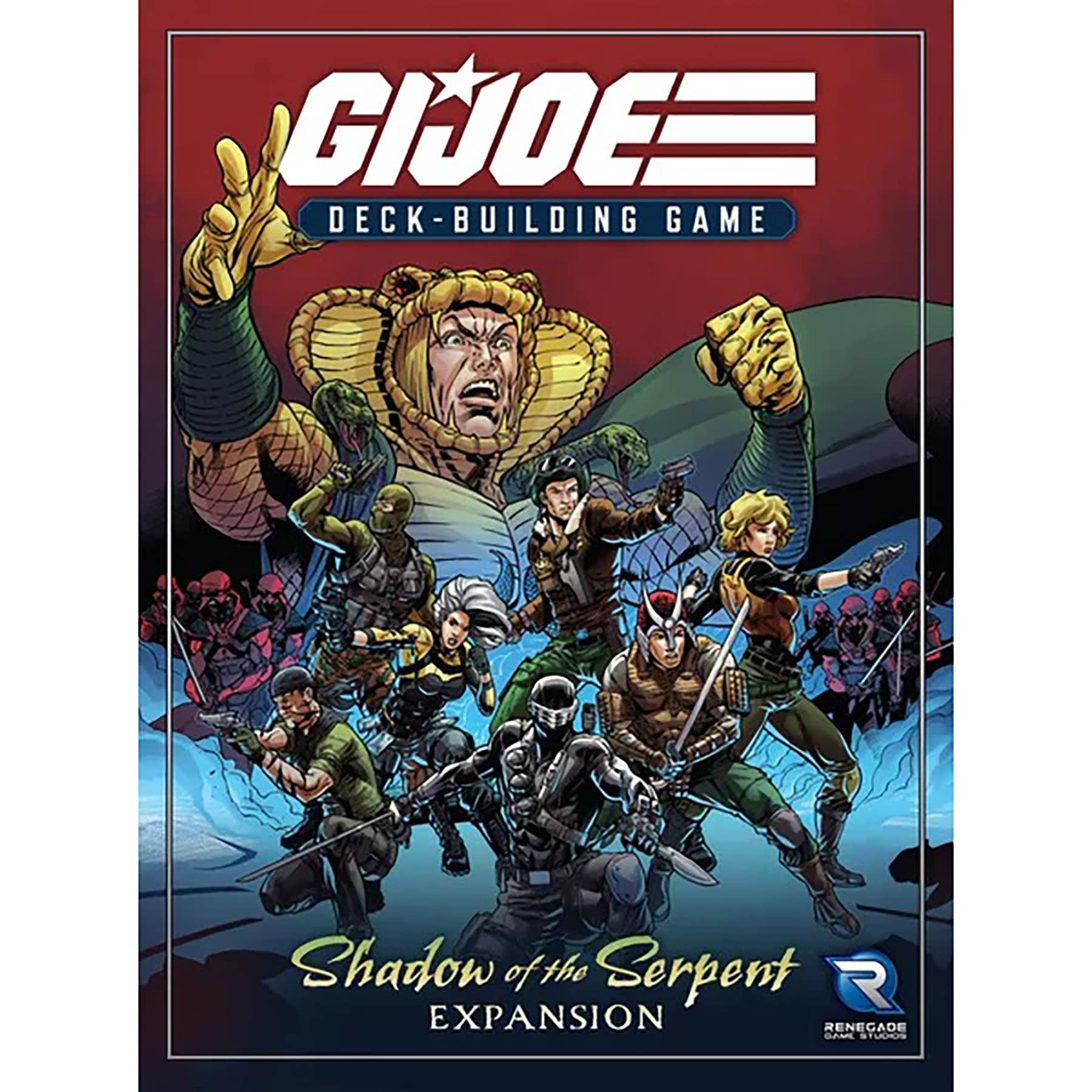 Renegade Game Studios G.I. Joe Deck-Building Game: Shadow of The Serpent Expansion - Ages 13+, 1-4 Players 30-70 Mins, Deck Building Game Expansion