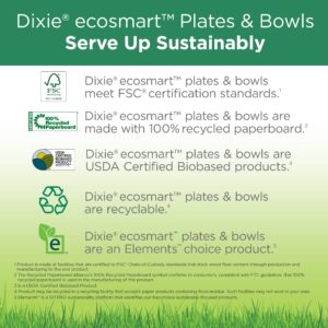 Dixie ecosmart‚ 20oz 100% Recycled Fiber Paper Bowls by GP PRO (Georgia-Pacific), RFB20WS, 500 Count (125 Bowls Per Pack, 4 packs Per Case)