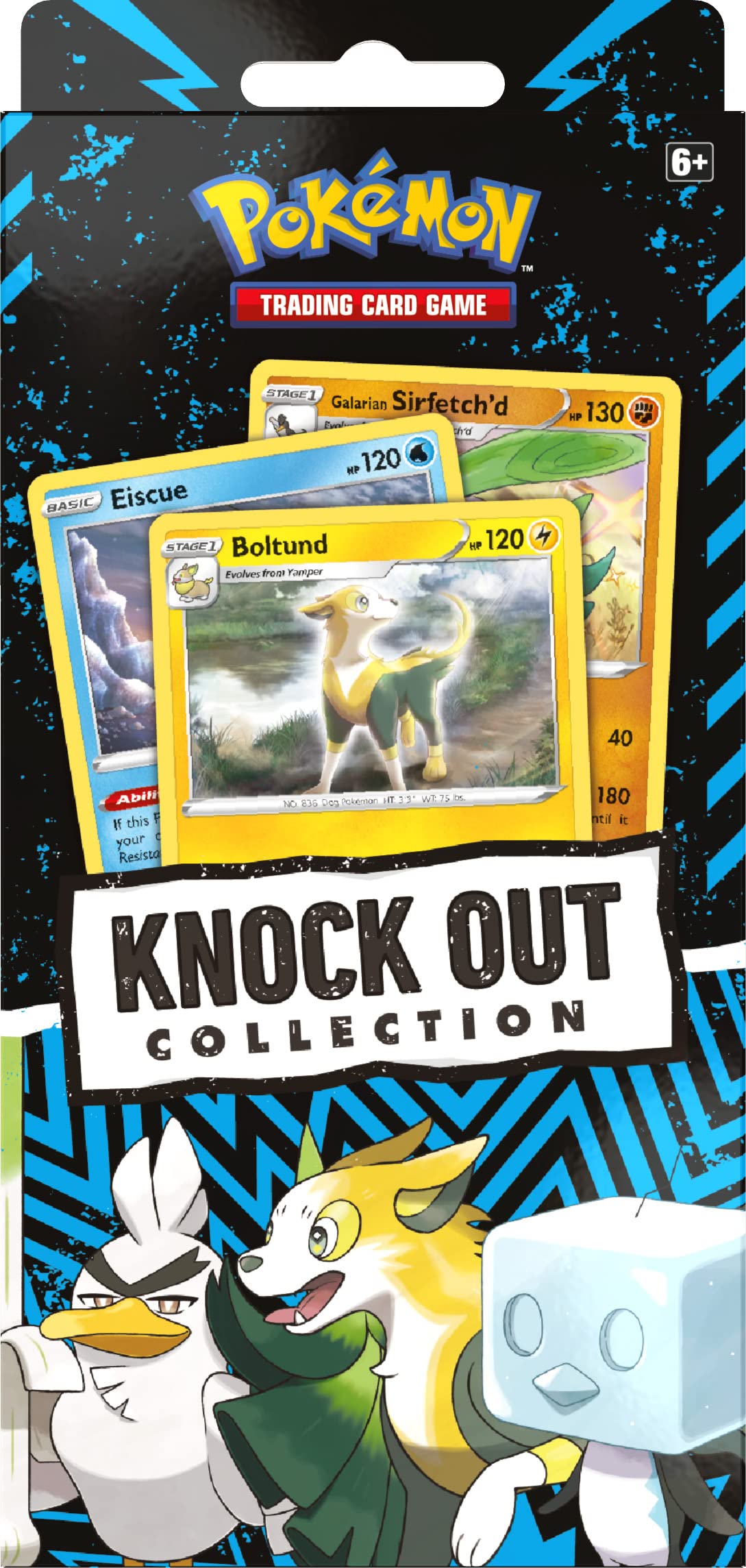 Pokémon TCG: Knockout Collection (Boltund, Eiscue & Galarian Sirfetch'd and 2 Booster Packs)