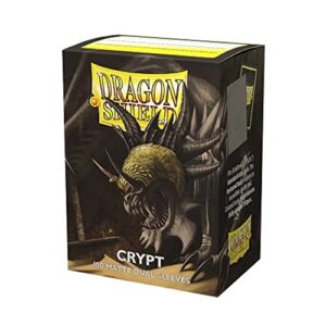 Arcane Tinmen Dragon Shield Sleeves – Matte Dual: Crypt 100 CT - MTG Card are Smooth & Tough Compatible with Pokemon, Magic The Gathering Sleeves, Flesh Blood, and Digimon, Grey (AT-15052)