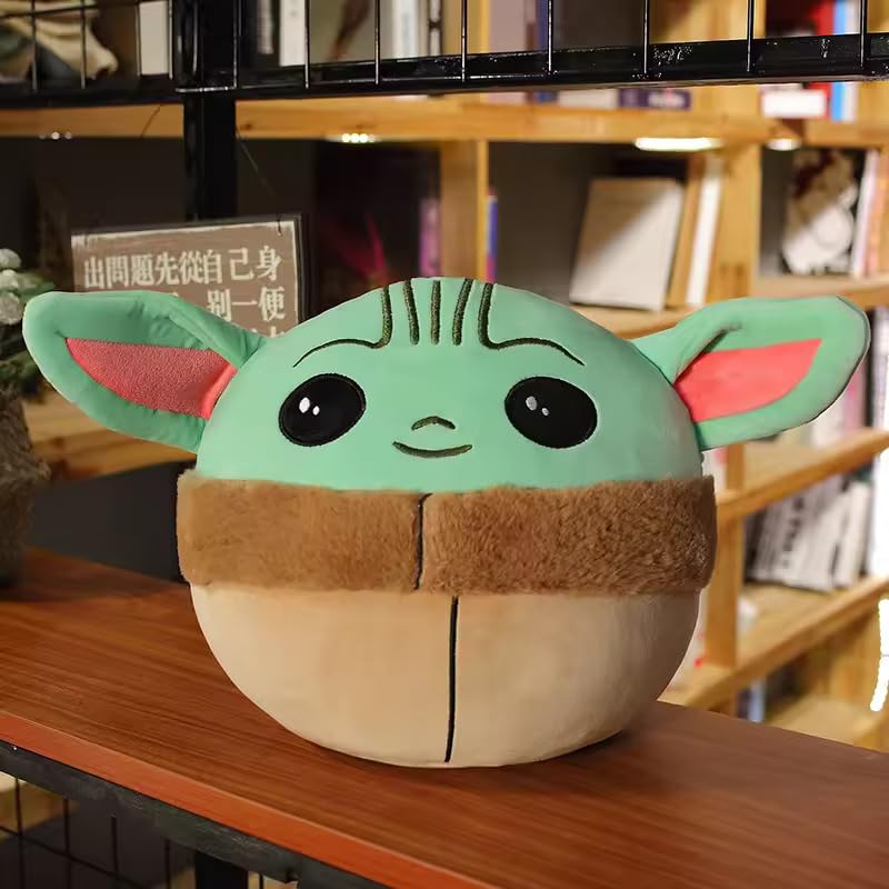 Leong Products Baby Yoda Squish Plush Toy, Grogu Stuffed Animal Kids Plushie, The Child Mandalorian Soft Kawaii Pillow Doll Gift Light Green (Large)