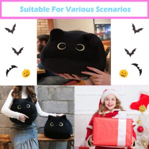 CHNBF 3D Black Cat Plush Toy, 17.7" Black Cat Pillow, Animal Soft Plush Pillow Baby Plush Toy Cat Shape Design Cute Cat Waist Cushion, As Birthday, Halloween, Christmas Decoration