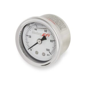 Holley EFI 26-507 Fuel Pressure Gauge - 0-100psi - 1.5 inch - Glycerin Filled