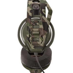 RIG 400HA Precision Audio and Chat Performance PC Gaming Headset with Removable Active Noise-Canceling Mic - Forest Camo