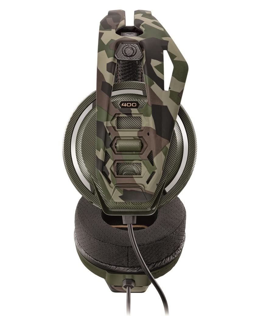 RIG 400HA Precision Audio and Chat Performance PC Gaming Headset with Removable Active Noise-Canceling Mic - Forest Camo