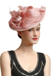 comott tea party fascinator derby hat sinamay church hat for women cocktail party headband