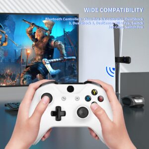 JDDWIN Wireless Controller Adapter, Compatible with Nintendo Switch, Neo Geo, P5, PS4, PS3, PS Classic, PC