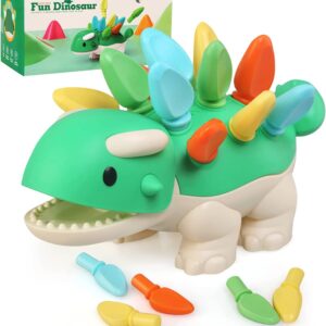 Montessori Learning Educational Toys for Baby 1 2 3 4 Year Old: Fine Motor Dinosaur Toys for Kids 2-4|Toddler Developmental Toys for Birthday Gift Age 1-2|Preschool Sensory Toys for 12-18 Months