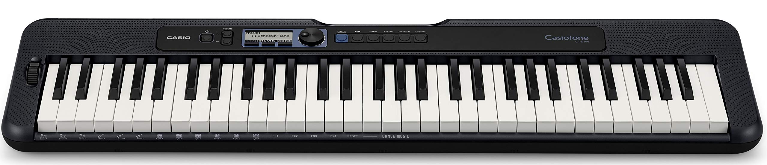 Casio CT-S300 61-Key Premium Keyboard Pack with Stand, Headphones & Power Supply + Casio ARBENCH X-Style Adjustable Padded Folding Keyboard Bench