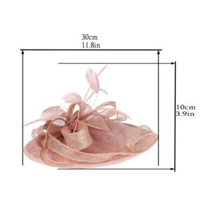 Comott Tea Party Fascinator Derby Hat Sinamay Church Hat for Women Cocktail Party Headband