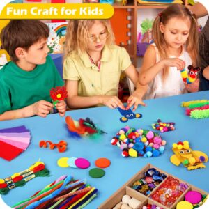 Arts and Crafts for Kids, 2200+ Piece Craft Kit Library in a Box for Kids Age 4 5 6 7 8 9 10 11 & 12 Year Old Boys & Girls, Crafting Supplies Set, Craft Box for Kids, Gift Ideas for Kids Art Kits