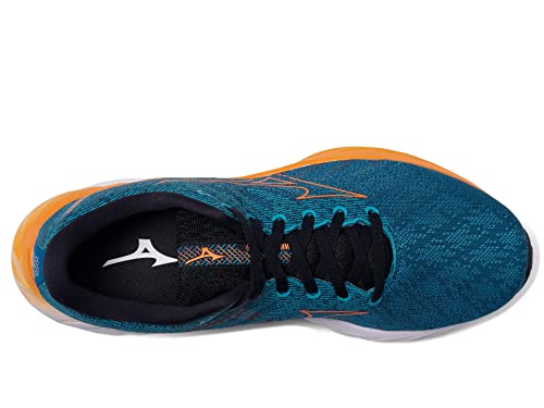 Mizuno Men's Wave Inspire 19 Running Shoe, Ink Blue/Bird of Paradise, 10