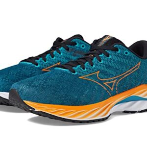 Mizuno Men's Wave Inspire 19 Running Shoe, Ink Blue/Bird of Paradise, 10