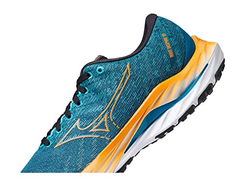 Mizuno Men's Wave Inspire 19 Running Shoe, Ink Blue/Bird of Paradise, 10