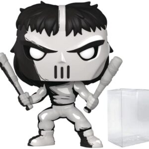 POP Teenage Mutant Ninja Turtles - Casey Jones (PX Previews Exclusive) Black & White Chase Funko Vinyl Figure (Bundled with Compatible Box Protector Case)