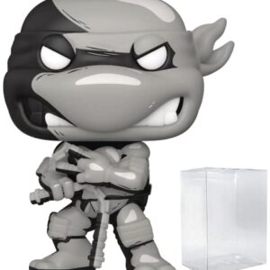 POP Teenage Mutant Ninja Turtles - Michelangelo (PX Previews Exclusive) Black & White Chase Funko Vinyl Figure (Bundled with Compatible Box Protector Case)