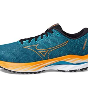 Mizuno Men's Wave Inspire 19 Running Shoe, Ink Blue/Bird of Paradise, 10