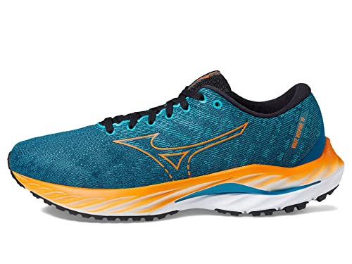 Mizuno Men's Wave Inspire 19 Running Shoe, Ink Blue/Bird of Paradise, 10