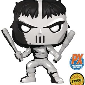 POP Teenage Mutant Ninja Turtles - Casey Jones (PX Previews Exclusive) Black & White Chase Funko Vinyl Figure (Bundled with Compatible Box Protector Case)