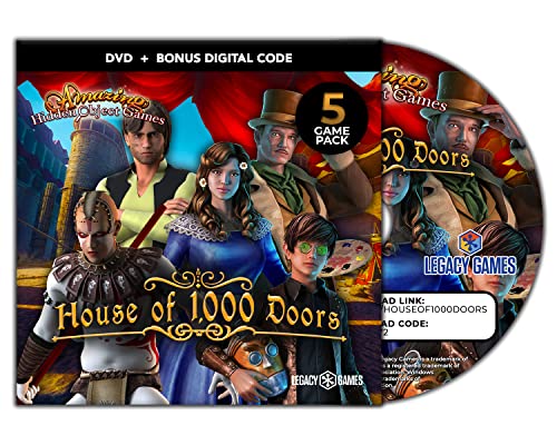 Legacy Games Amazing Hidden Object Games for PC: House of 1000 Doors (5 Game Pack) - PC DVD with Digital Download Codes