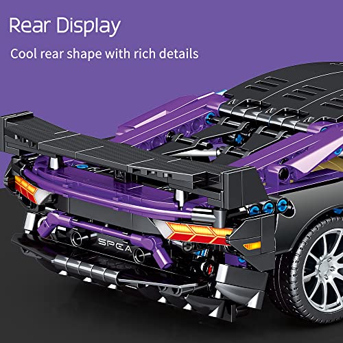 Mesiondy Building Blocks Toys Adults Kits, 1:14 MOC Building Set Sports Raceing Car Model for Boys Age 12-16 8-14，(1337 Pieces)