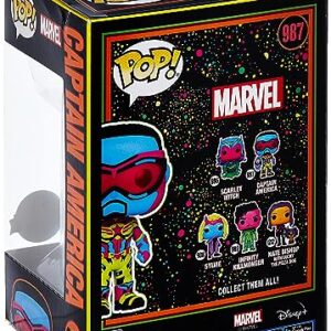 Funko Pop! Marvel: The Falcon and The Winter Soldier - Captain America Blacklight Exclusive Vinyl Figure #987