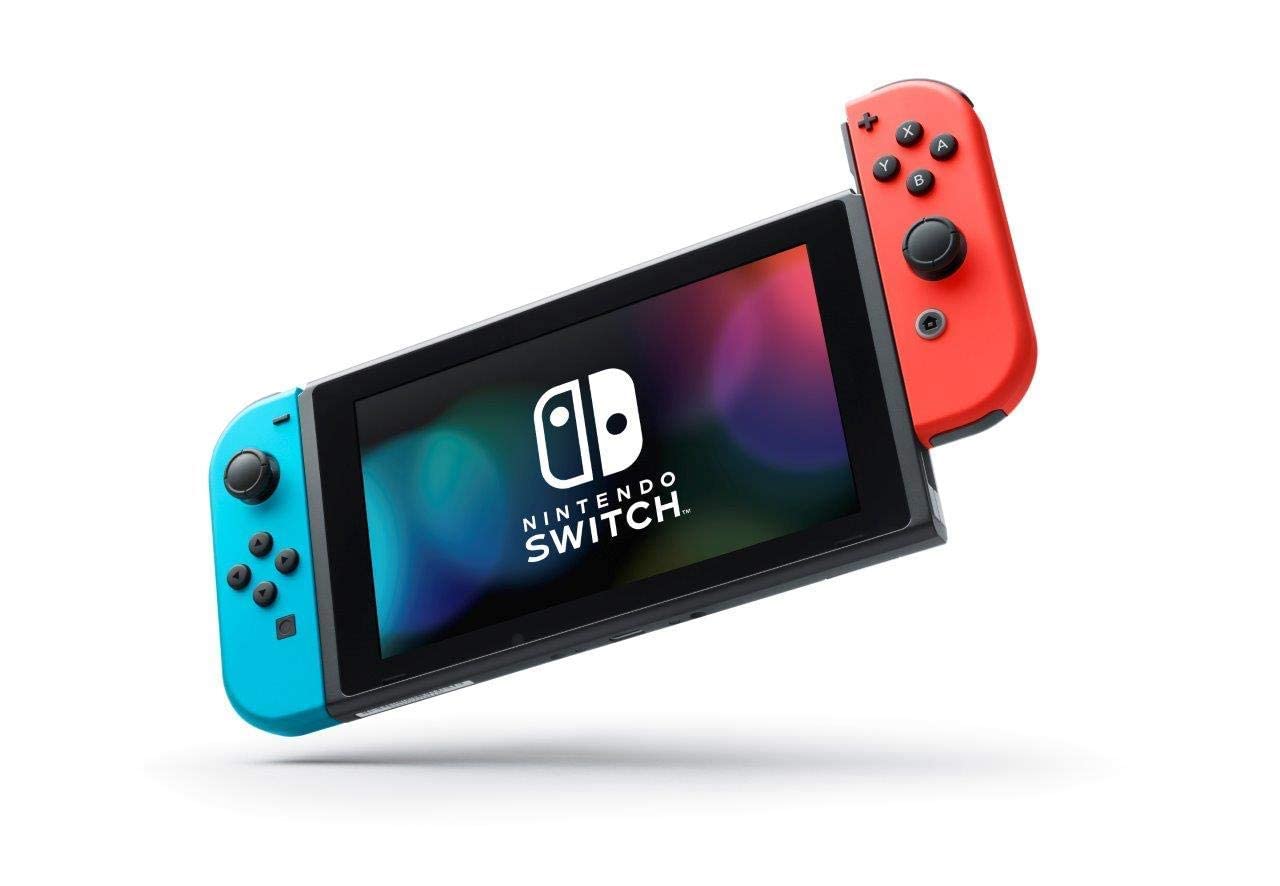 Nintendo Newest Switch 32GB Console with Neon Blue and Neon Red Joy-Con, 6.2" Touchscreen 1280x720 LCD Display, 802.11AC WiFi, Bluetooth 4.1 + MarXsol_12-in-1 Accessories Holiday Bundle