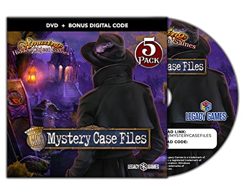 Legacy Games Amazing Hidden Object Games for PC: Mystery Case Files (5 Game Pack) - PC DVD with Digital Download Codes