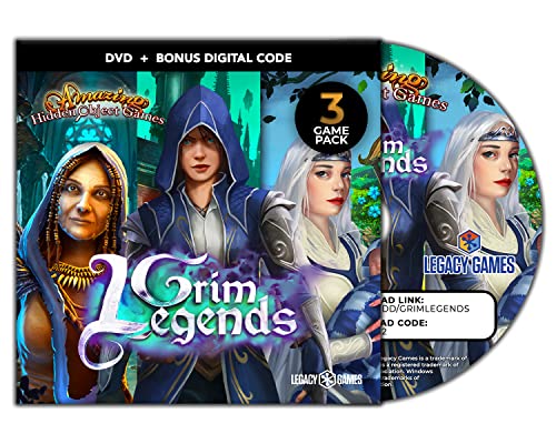 Legacy Games Amazing Hidden Object Games for PC: Grim Legends (3 Game Pack) - PC DVD with Digital Download Codes