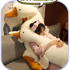 Goose Stuffed Animal Pillow Toy, Cute Giant White Goose Stuffed Animal Duck Plush Pillow,Super Soft Hugging Pillow,Swan Pillow White